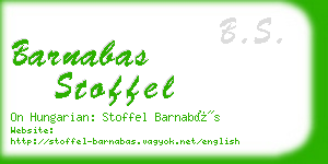 barnabas stoffel business card